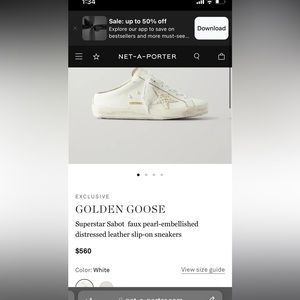 Golden goose pearl sabot 36